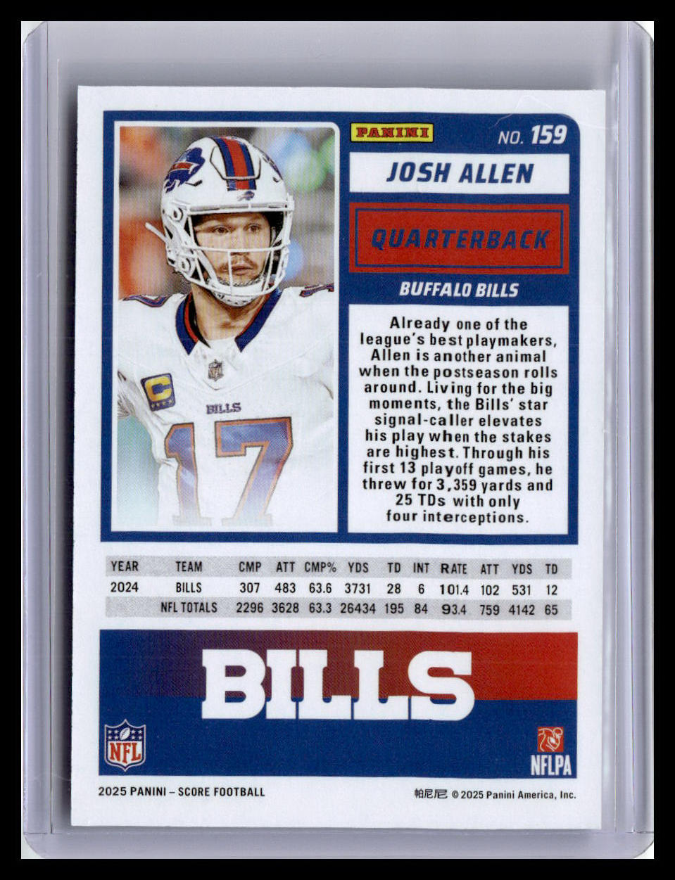 2025 Score #159 Josh Allen