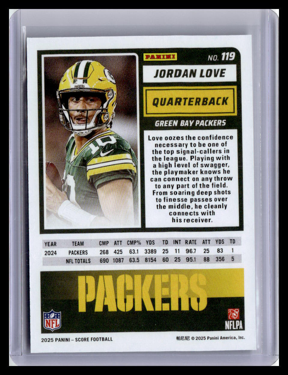 2025 Score #119 Jordan Love