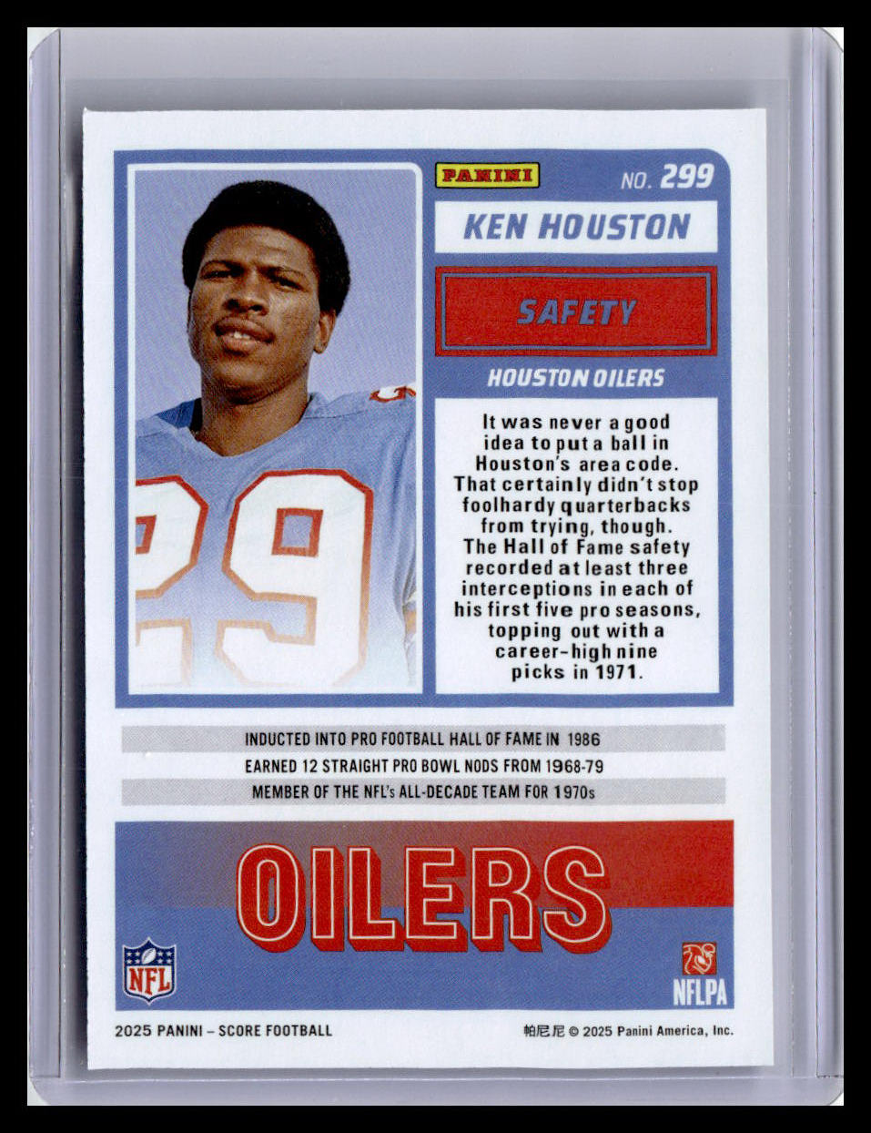 2025 Score #299 Ken Houston