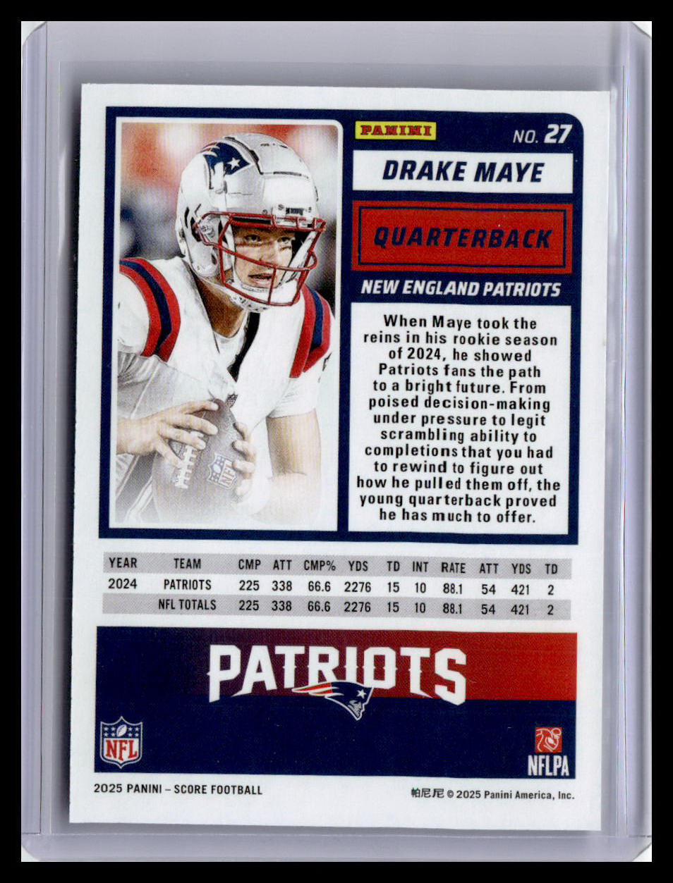 2025 Score #27 Drake Maye