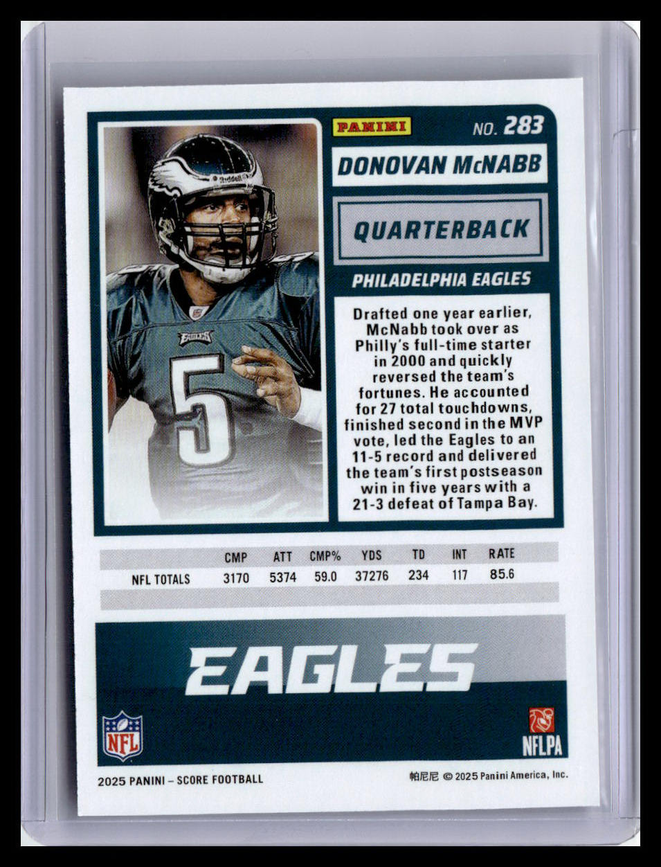 2025 Score #283 Donovan McNabb