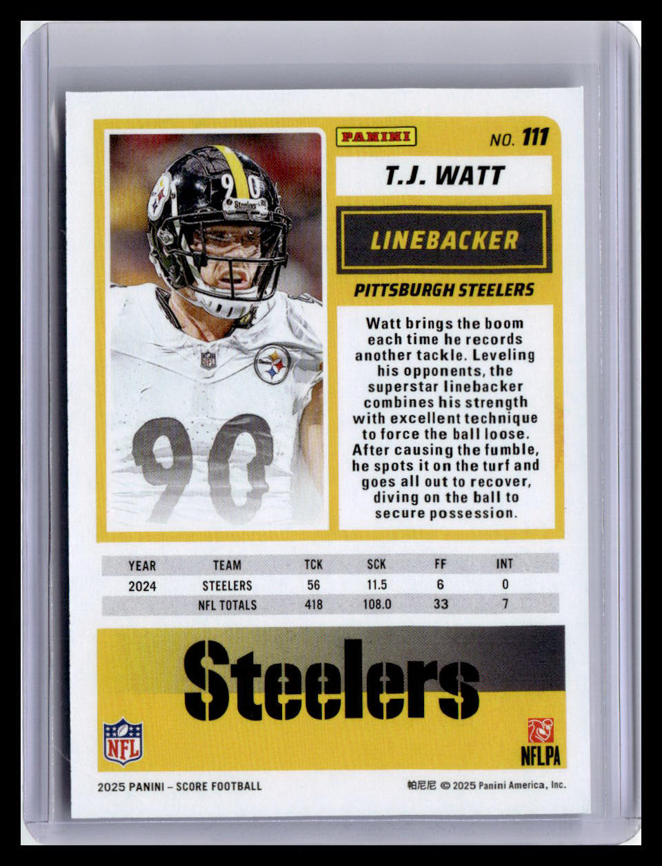 2025 Score #111 T.J. Watt