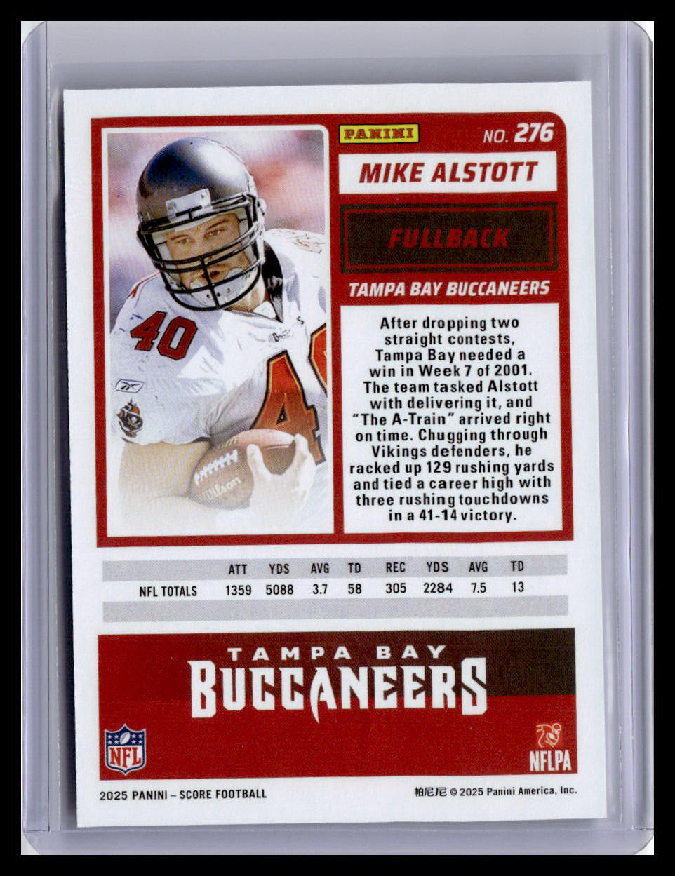 2025 Score #276 Mike Alstott