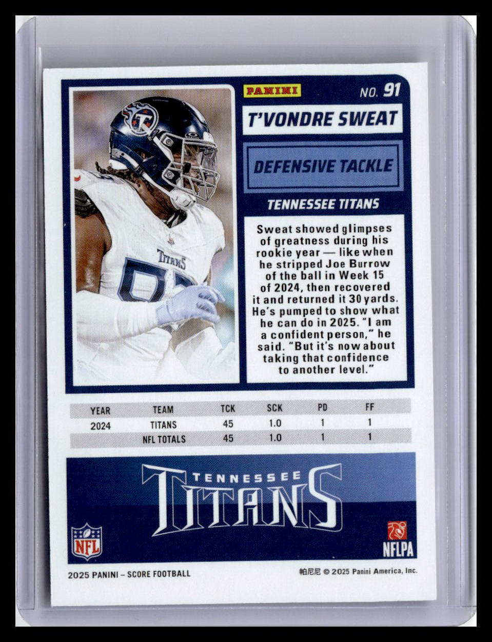 2025 Score #91 T'Vondre Sweat