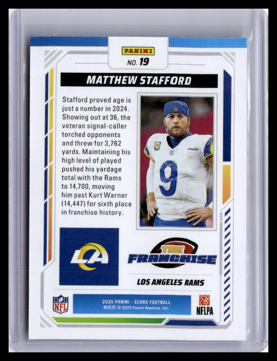 2025 Score #19 Matthew Stafford The Franchise