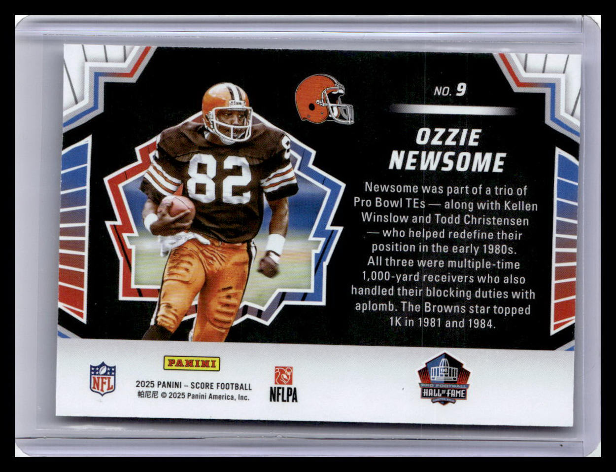 2025 Score #9 Ozzie Newsome Men of Canton