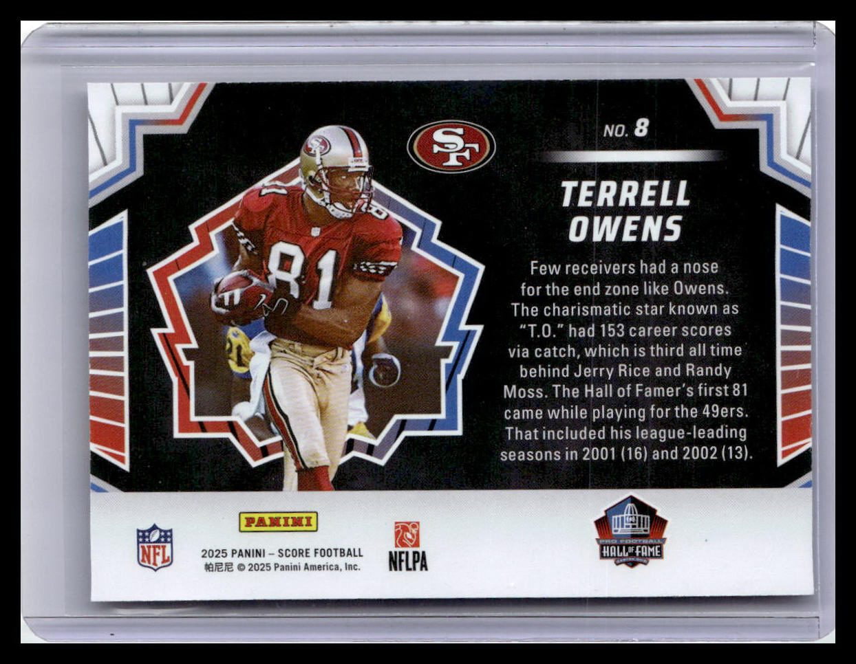 2025 Score #8 Terrell Owens Men of Canton
