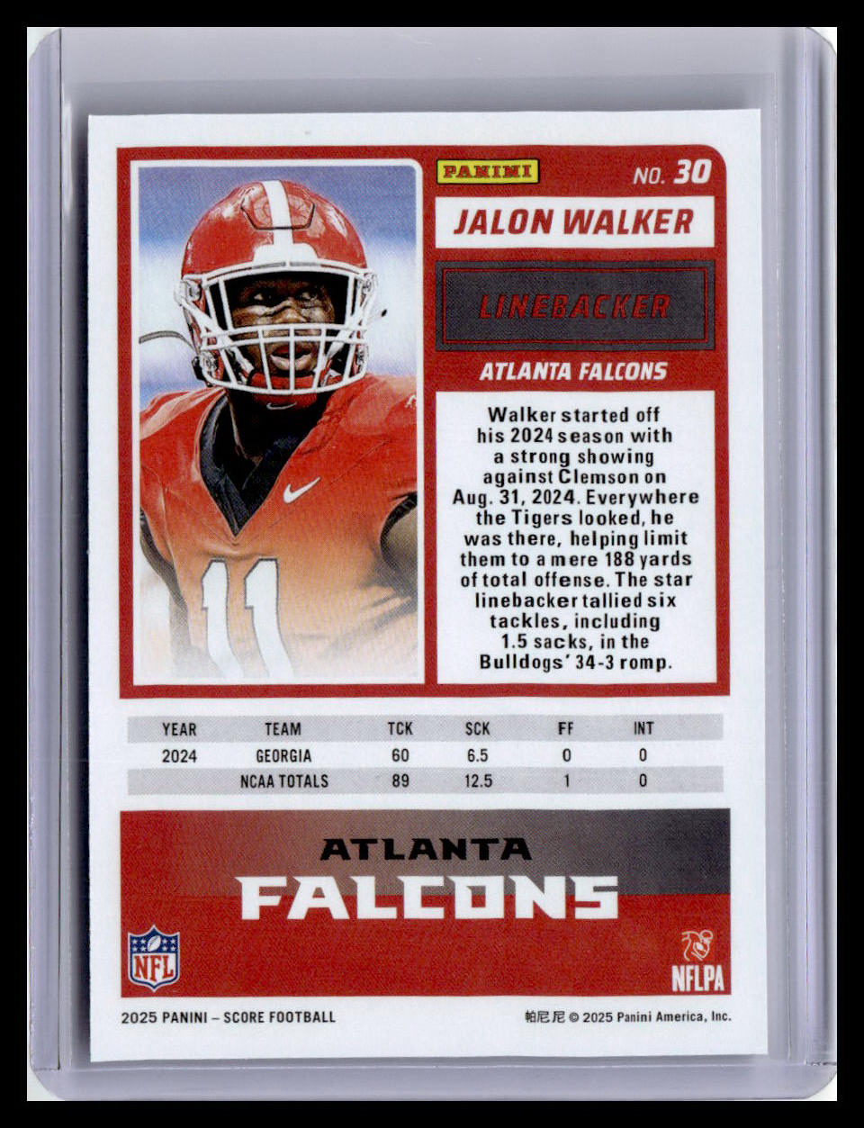 2025 Score #30 Jalon Walker (RC)