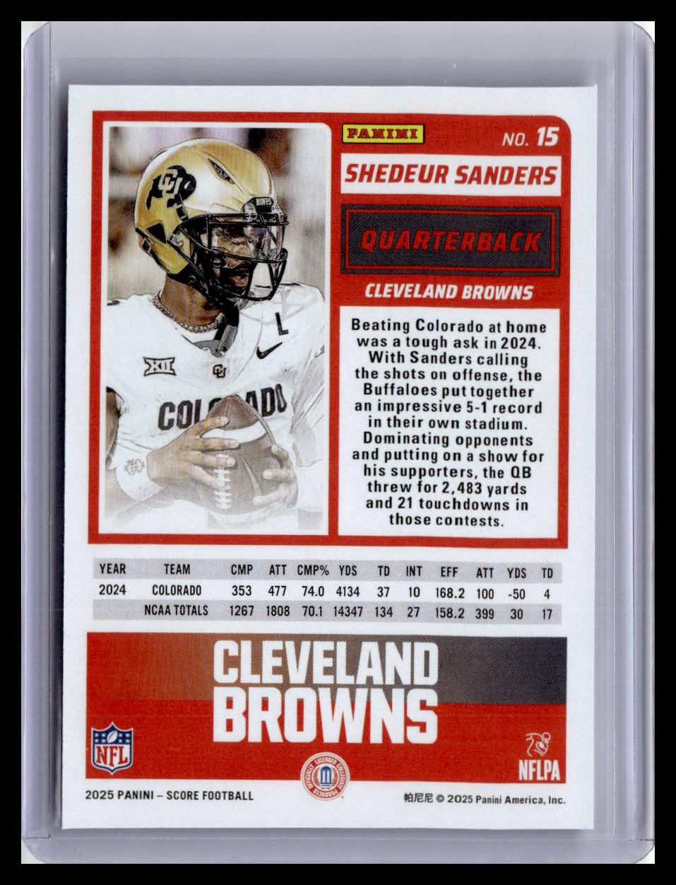 2025 Score #15 Shedeur Sanders (RC)