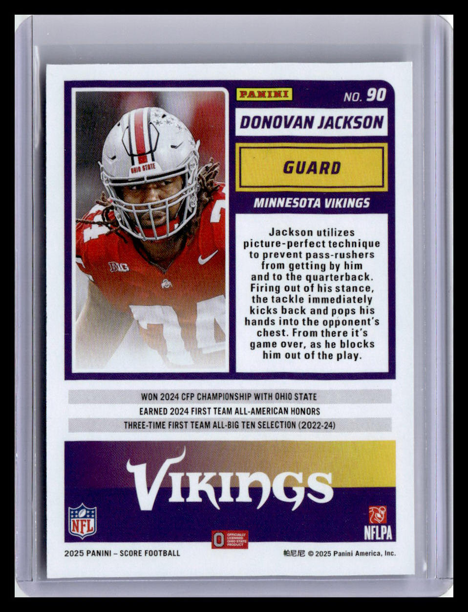 2025 Score #90 Donovan Jackson (RC)