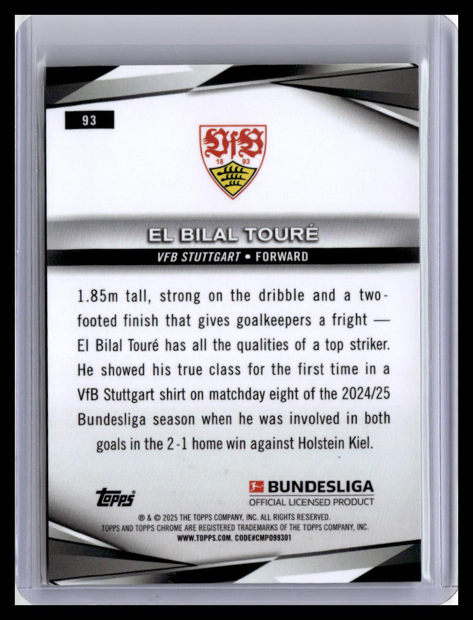 2024-25 Topps Chrome Bundesliga #93 El Bilal Touré