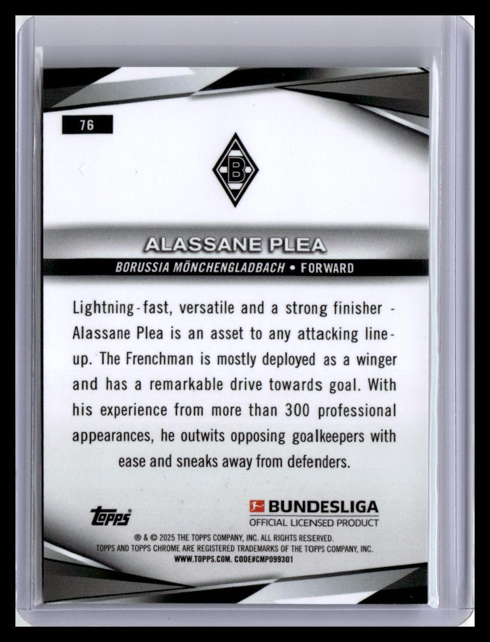 2024-25 Topps Chrome Bundesliga #76 Alassane Plea