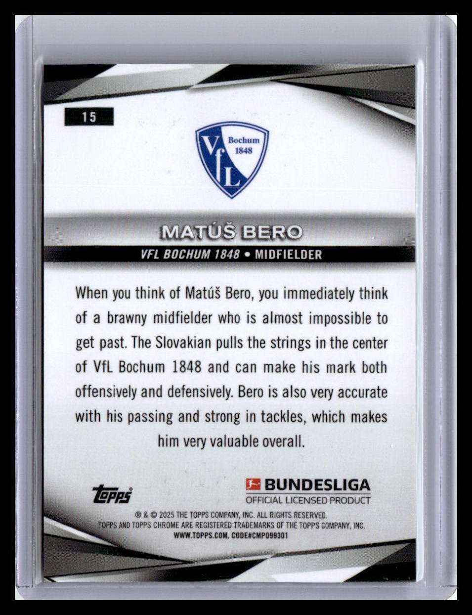 2024-25 Topps Chrome Bundesliga #15 Matúš Bero