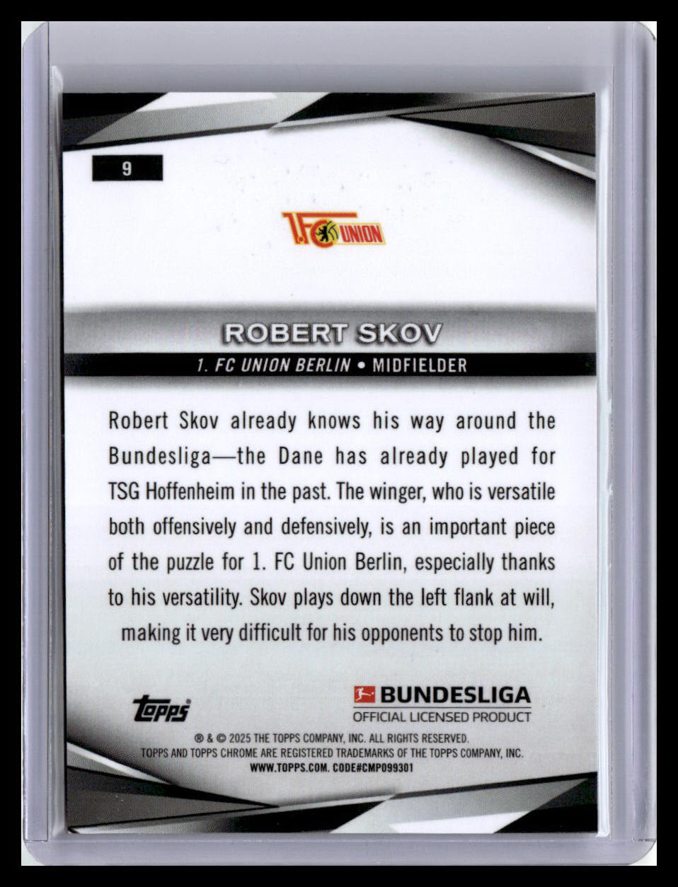 2024-25 Topps Chrome Bundesliga #9 Robert Skov