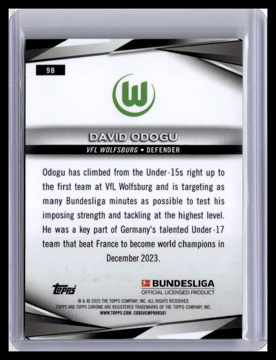 2024-25 Topps Chrome Bundesliga #98 David Odogu