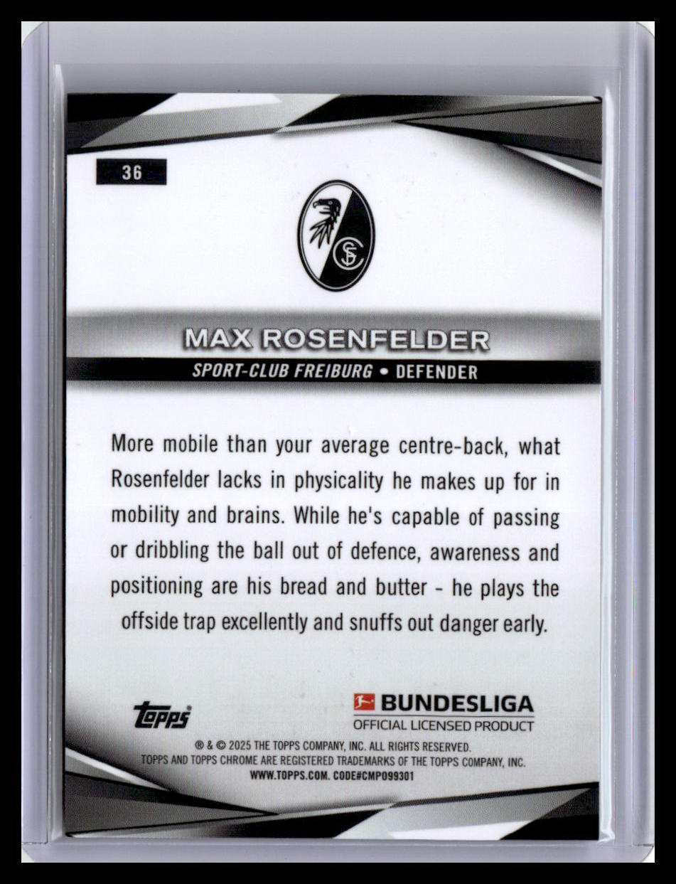 2024-25 Topps Chrome Bundesliga #36 Max Rosenfelder