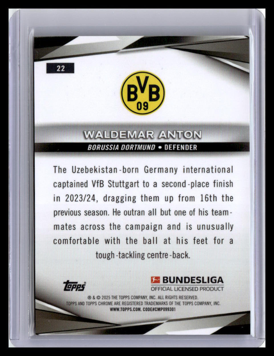 2024-25 Topps Chrome Bundesliga #22 Waldemar Anton Pulsar Refractor