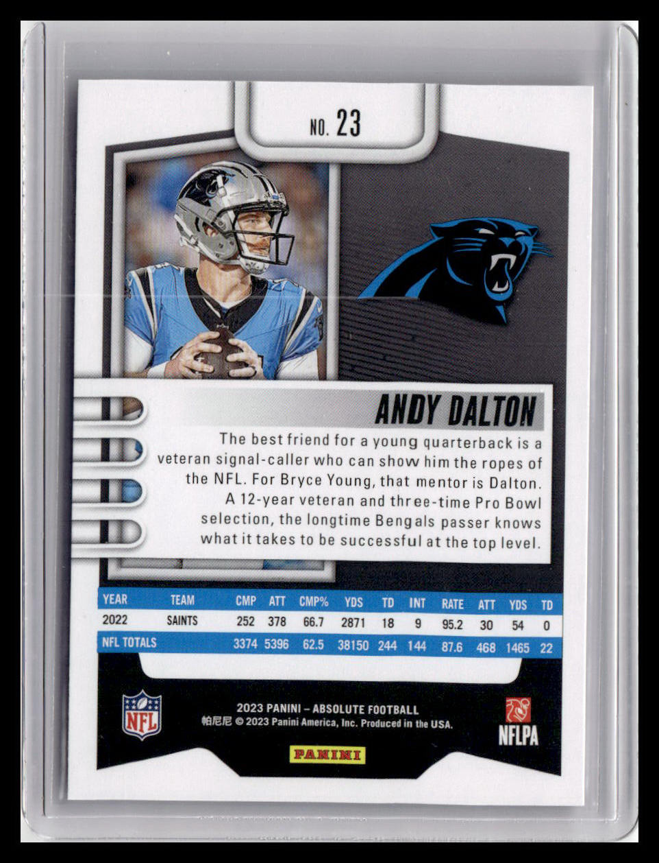 2023 Panini Absolute #23 Andy Dalton