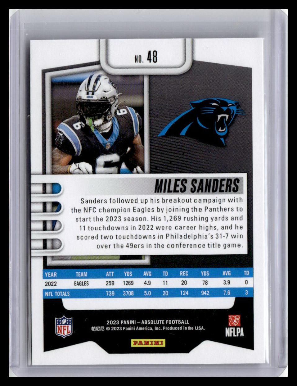 2023 Panini Absolute #48 Miles Sanders