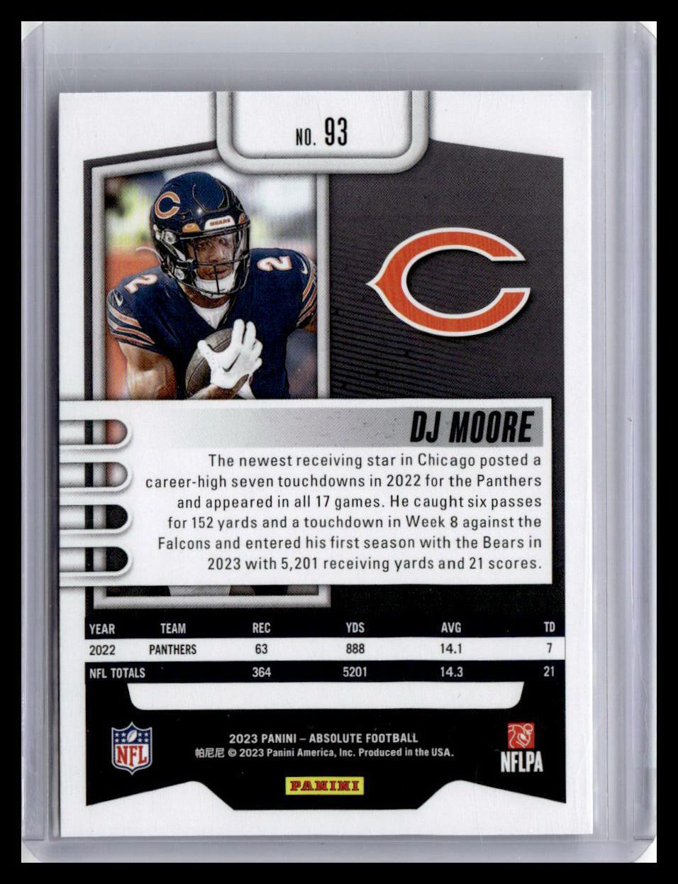 2023 Panini Absolute #93 DJ Moore
