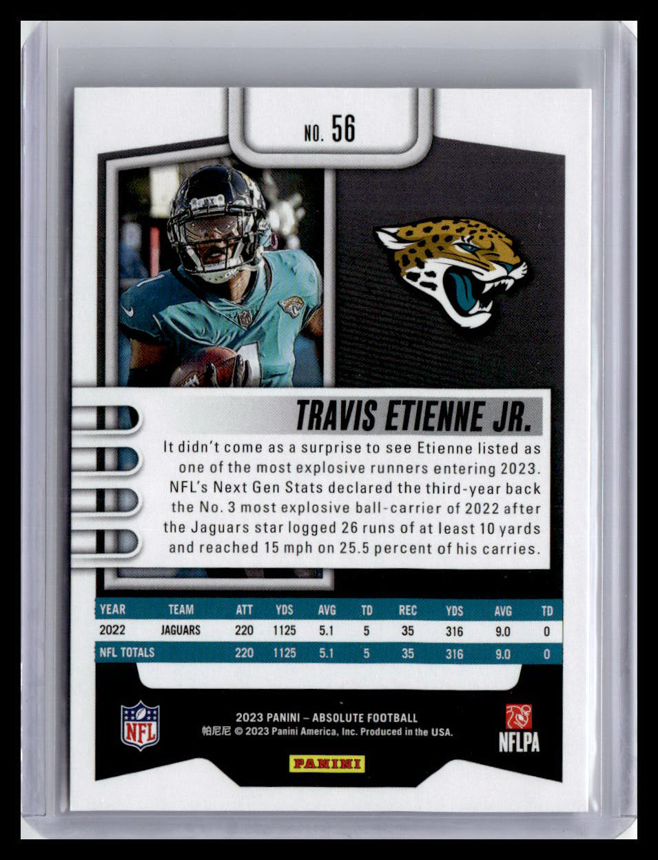 2023 Panini Absolute #56 Travis Etienne Jr.