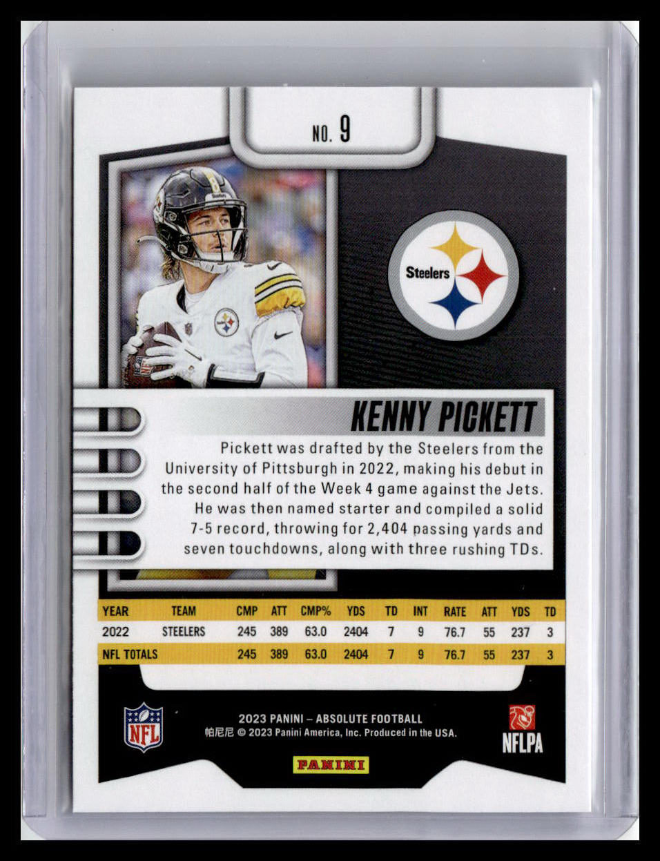 2023 Panini Absolute #9 Kenny Pickett