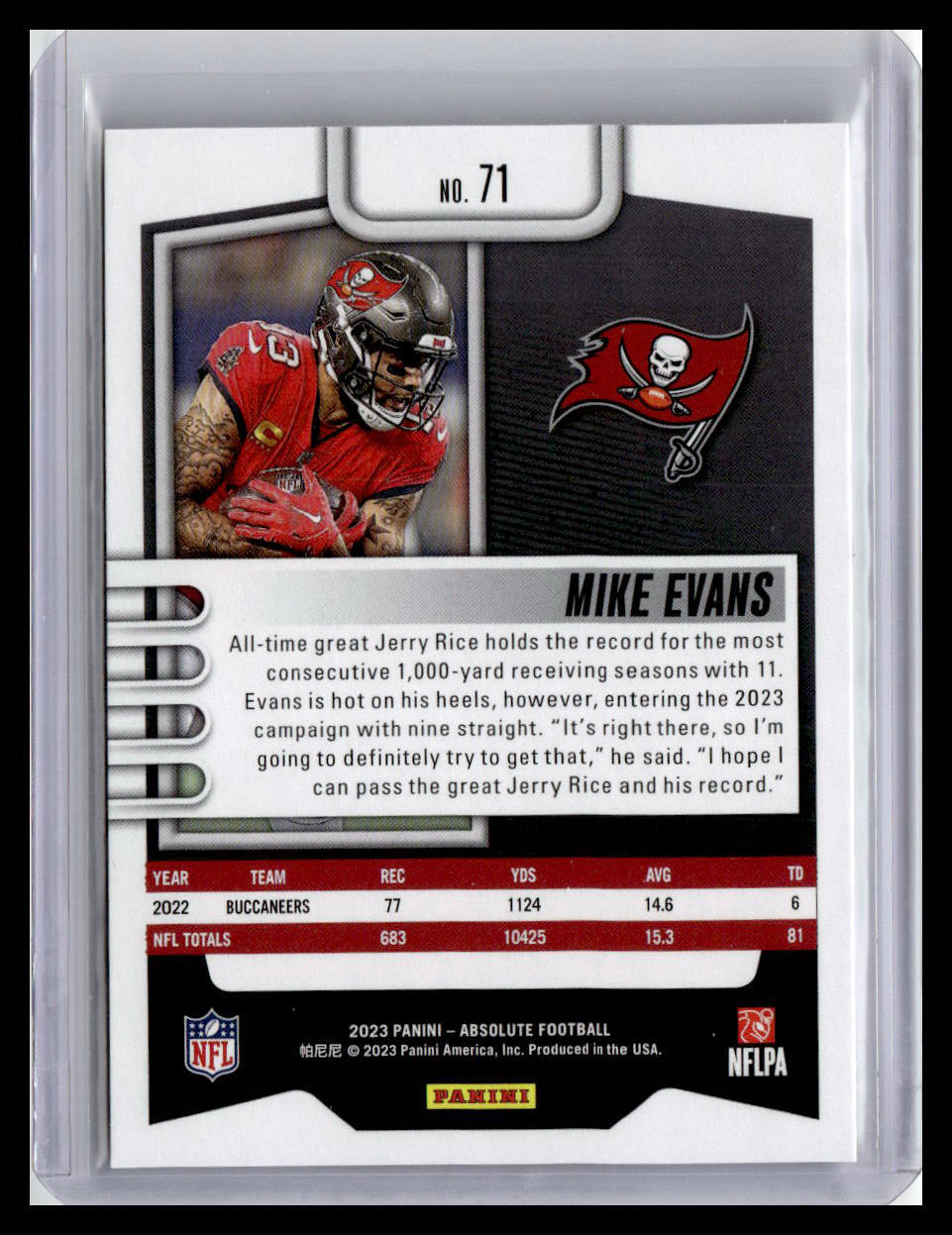 2023 Panini Absolute #71 Mike Evans