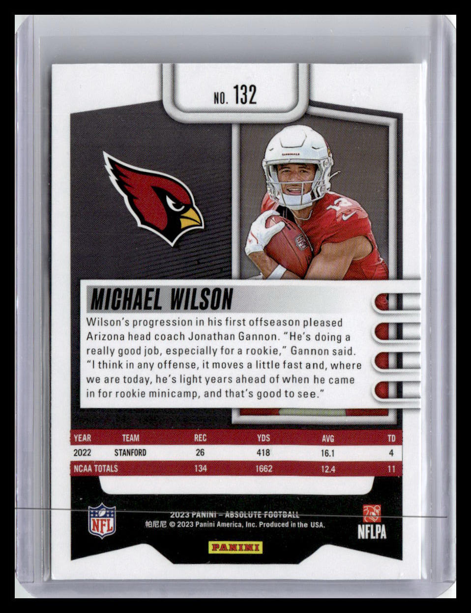 2023 Panini Absolute #132 Michael Wilson