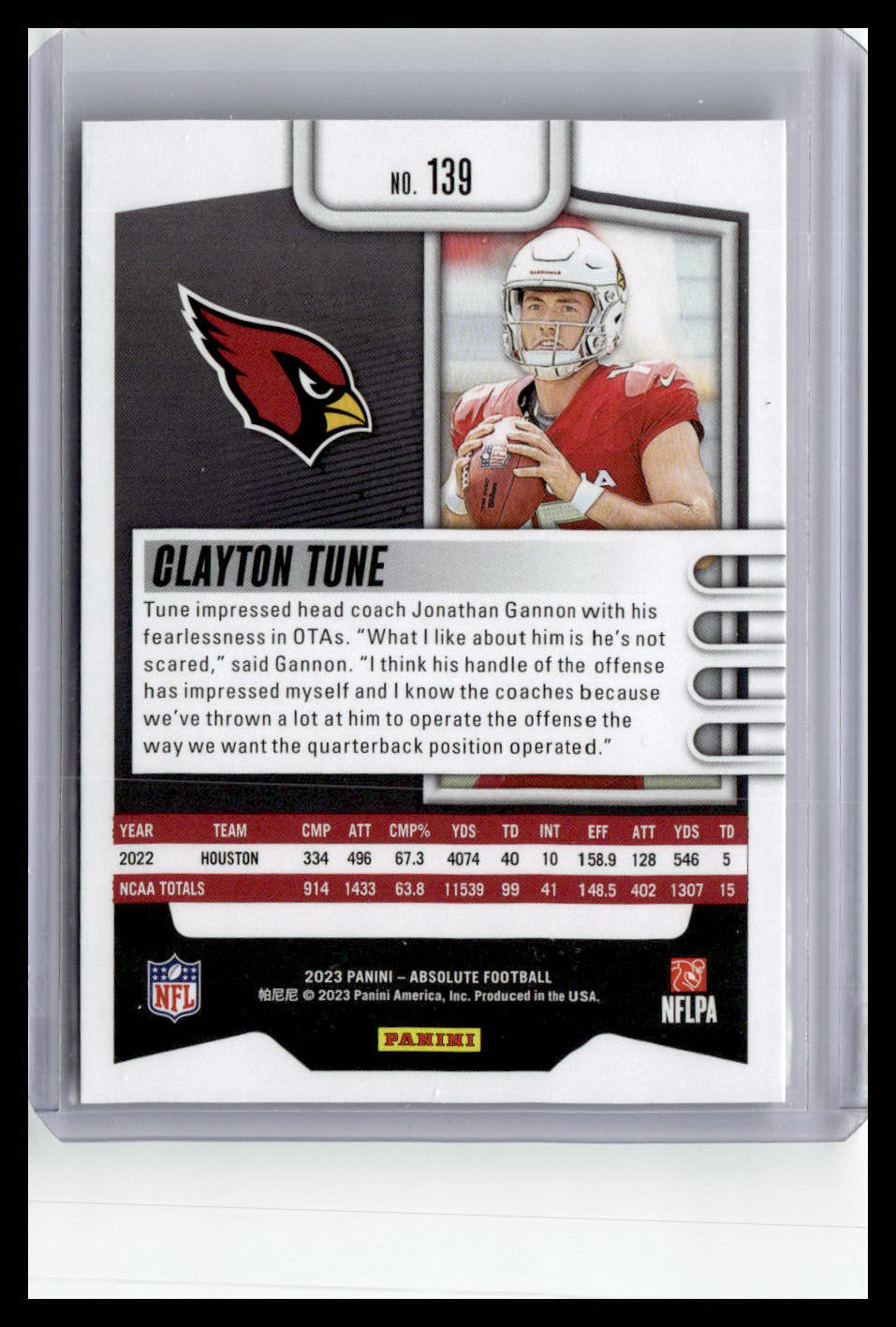 2023 Panini Absolute #139 Clayton Tune