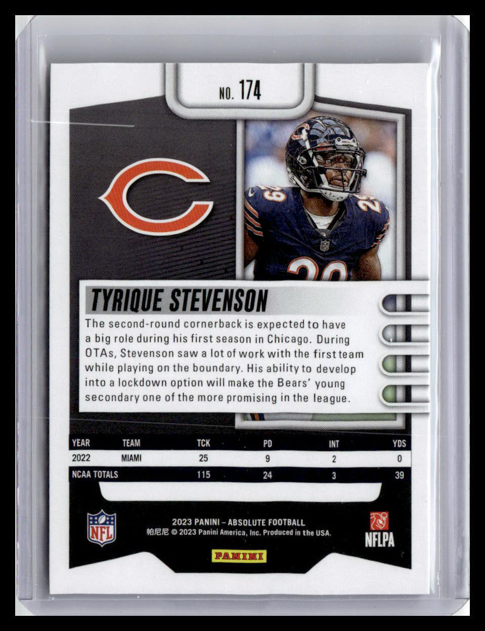 2023 Panini Absolute #174 Tyrique Stevenson