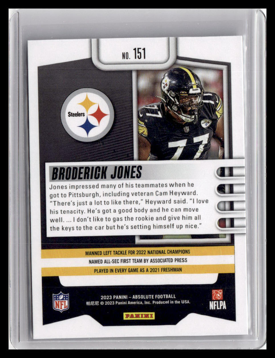 2023 Panini Absolute #151 Broderick Jones