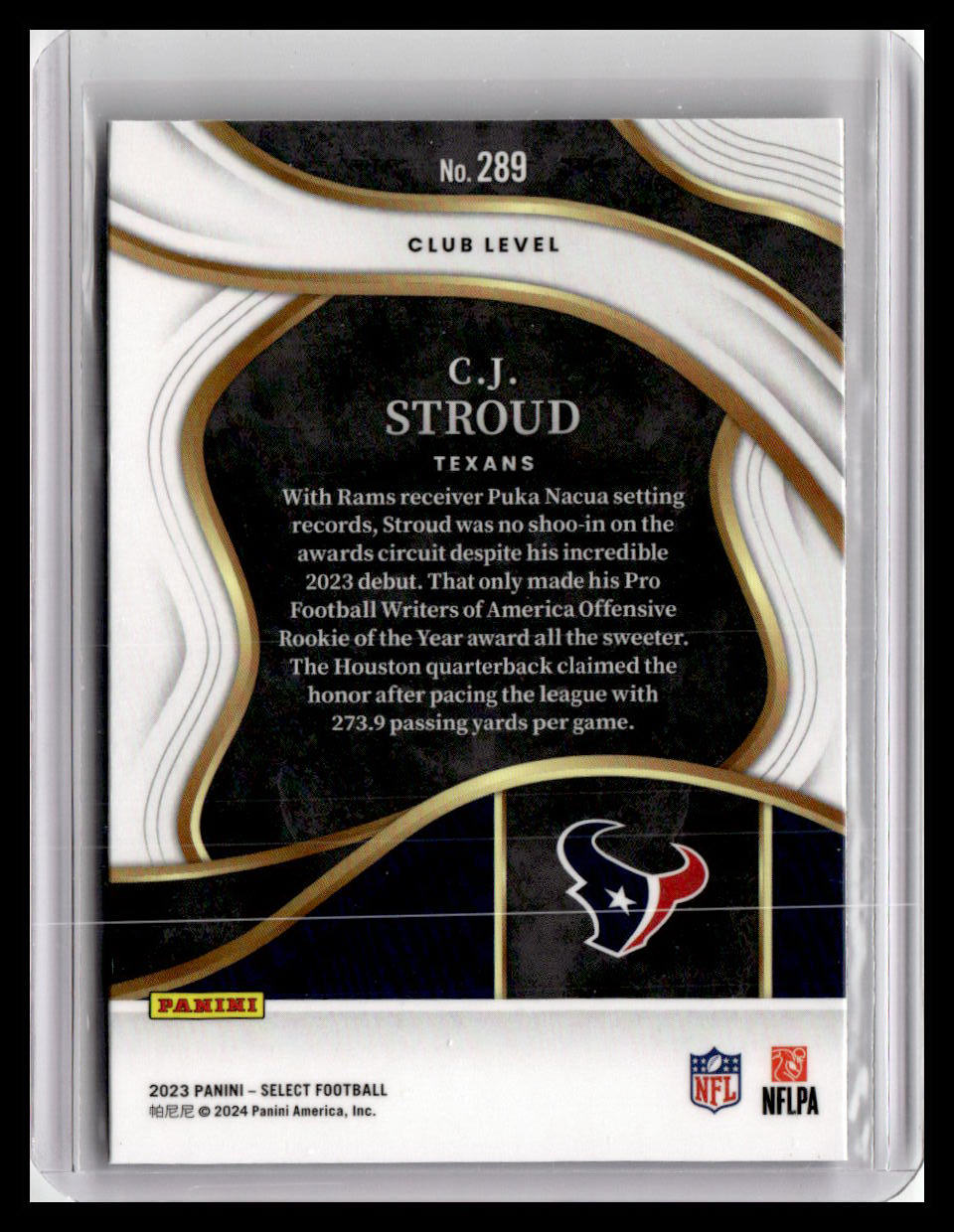 2023 Panini Select #289 C.J. Stroud