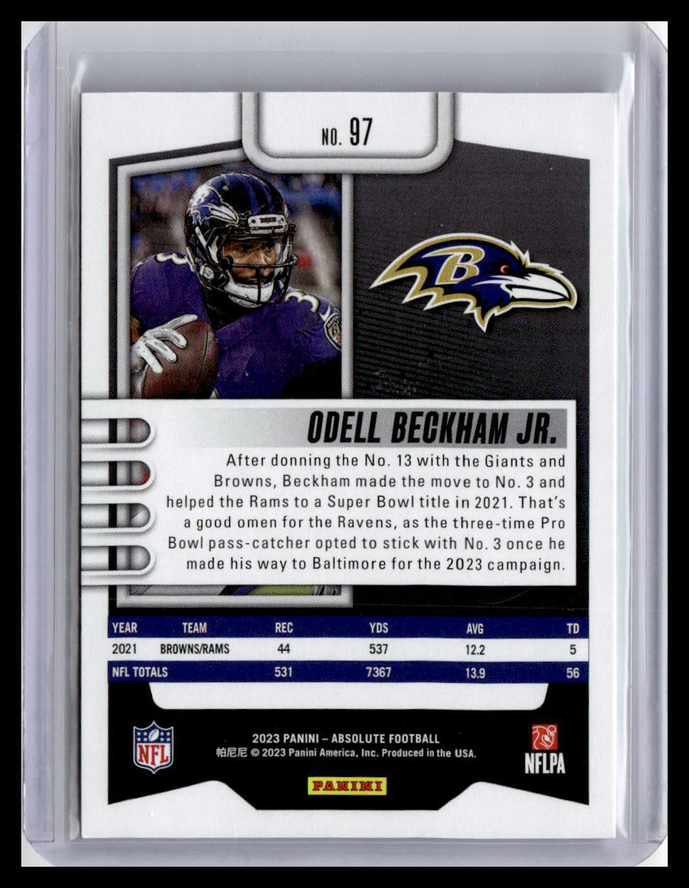2023 Panini Absolute #97 Odell Beckham Jr.