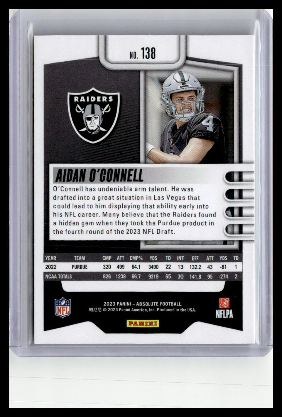 2023 Panini Absolute #138 Aidan O'Connell Escher Squares Red #/499