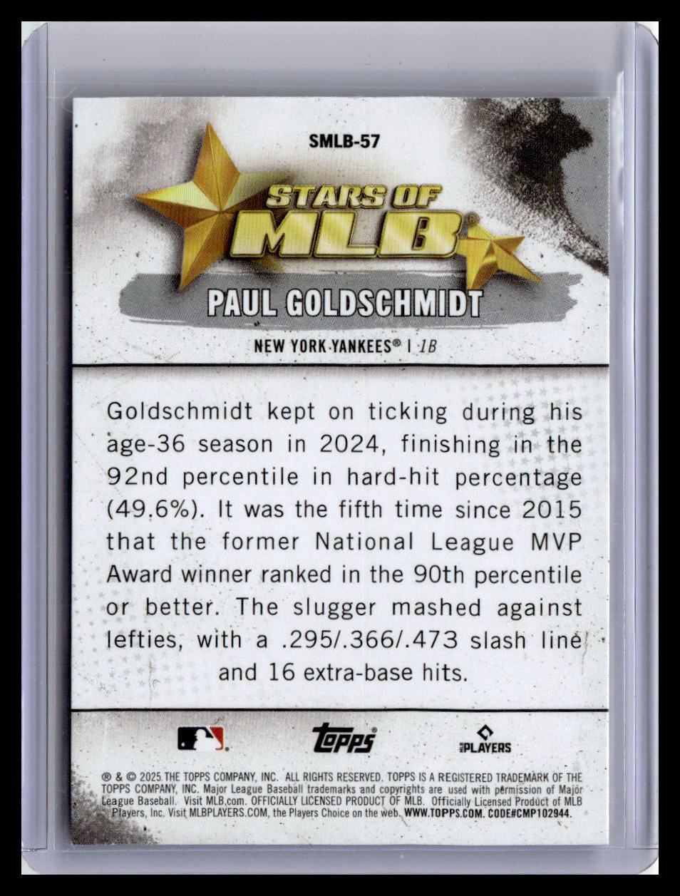 2025 Topps #SMLB-57 Paul Goldschmidt Stars of MLB