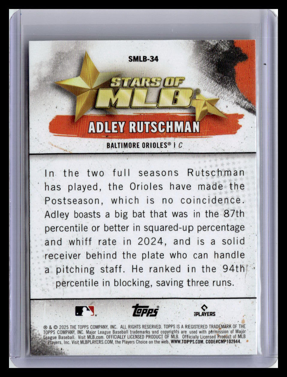 2025 Topps #SMLB-34 Adley Rutschman Stars of MLB