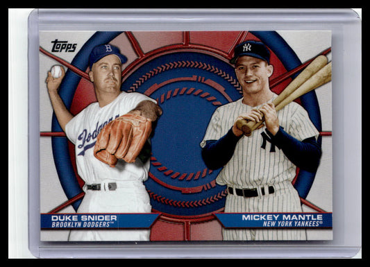 2025 Topps #DD-13 Mickey Mantle / Duke Snider Dynamic Duos