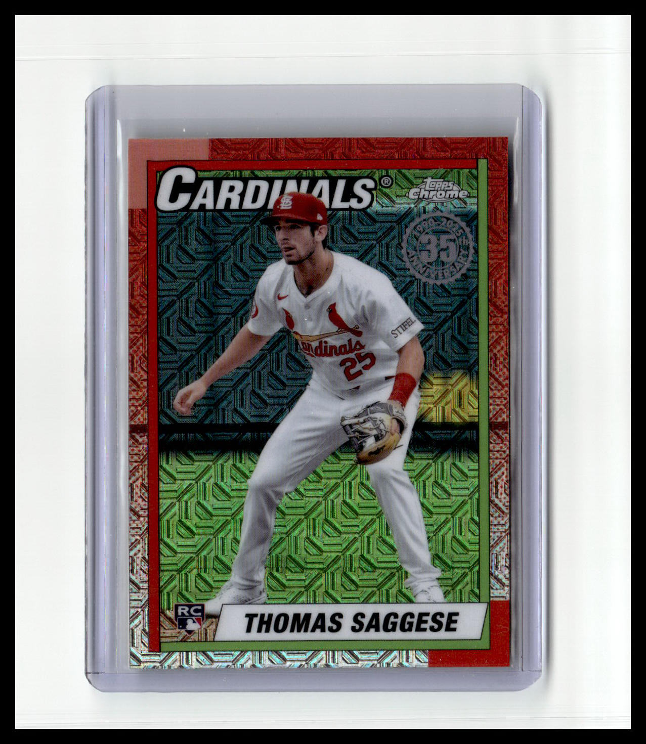 2025 Topps #T90C-139 Thomas Saggese 1990 35th Anniversary Mojo 1