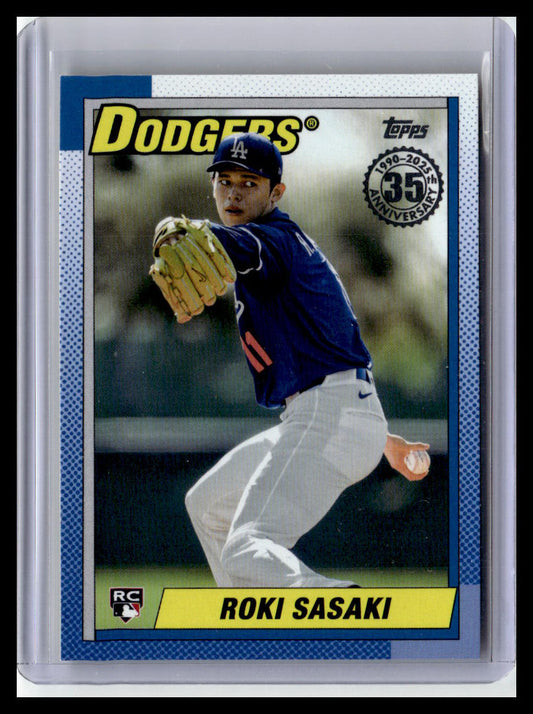 2025 Topps #90B2-37 Roki Sasaki 1990 Topps 35th Anniversary (Series Two) 1