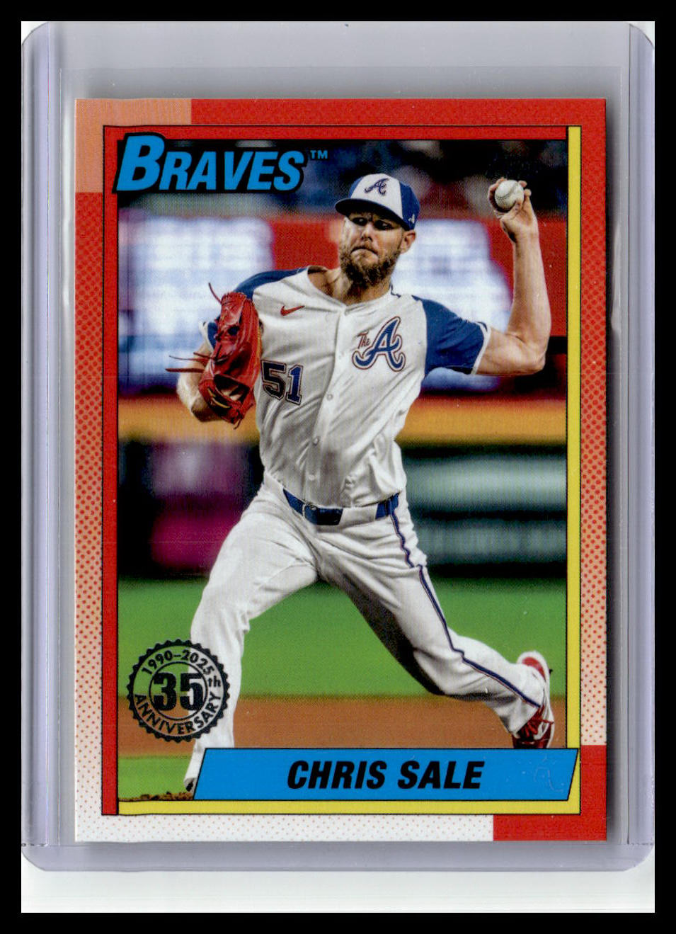 2025 Topps #90B2-4 Chris Sale 1990 Topps Baseball 35th Anniversary (Series Two)