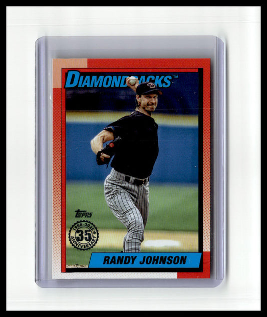 2025 Topps #90B2-50 Randy Johnson 1990 Topps 35th Anniversary Pink (Series Two)