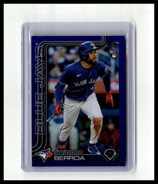 2025 Topps #622 Steward Berroa Purple Holo Foil #/250
