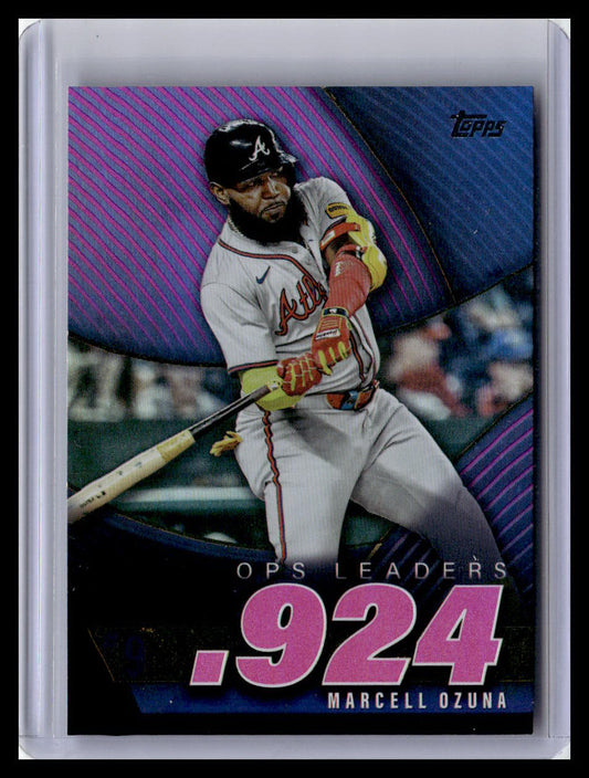 2025 Topps #OPS-9 Marcell Ozuna OPS Leaders Pink Foil