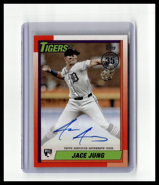 2025 Topps #90B2-JJ Jace Jung 1990 Topps 35th Anniversary Autographs (OCA)