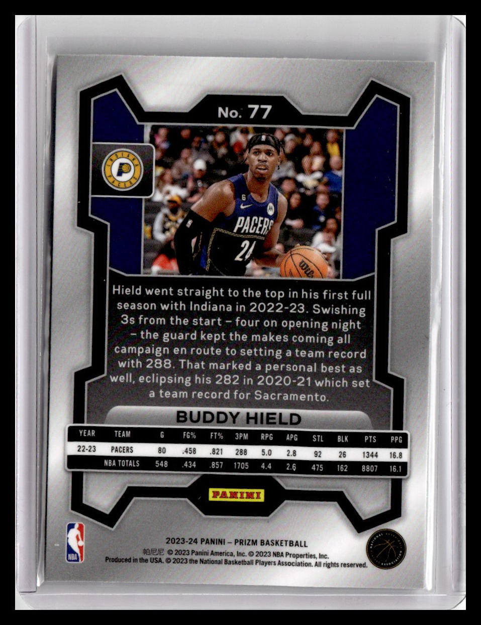 2023-24 Panini Prizm #77 Buddy Hield