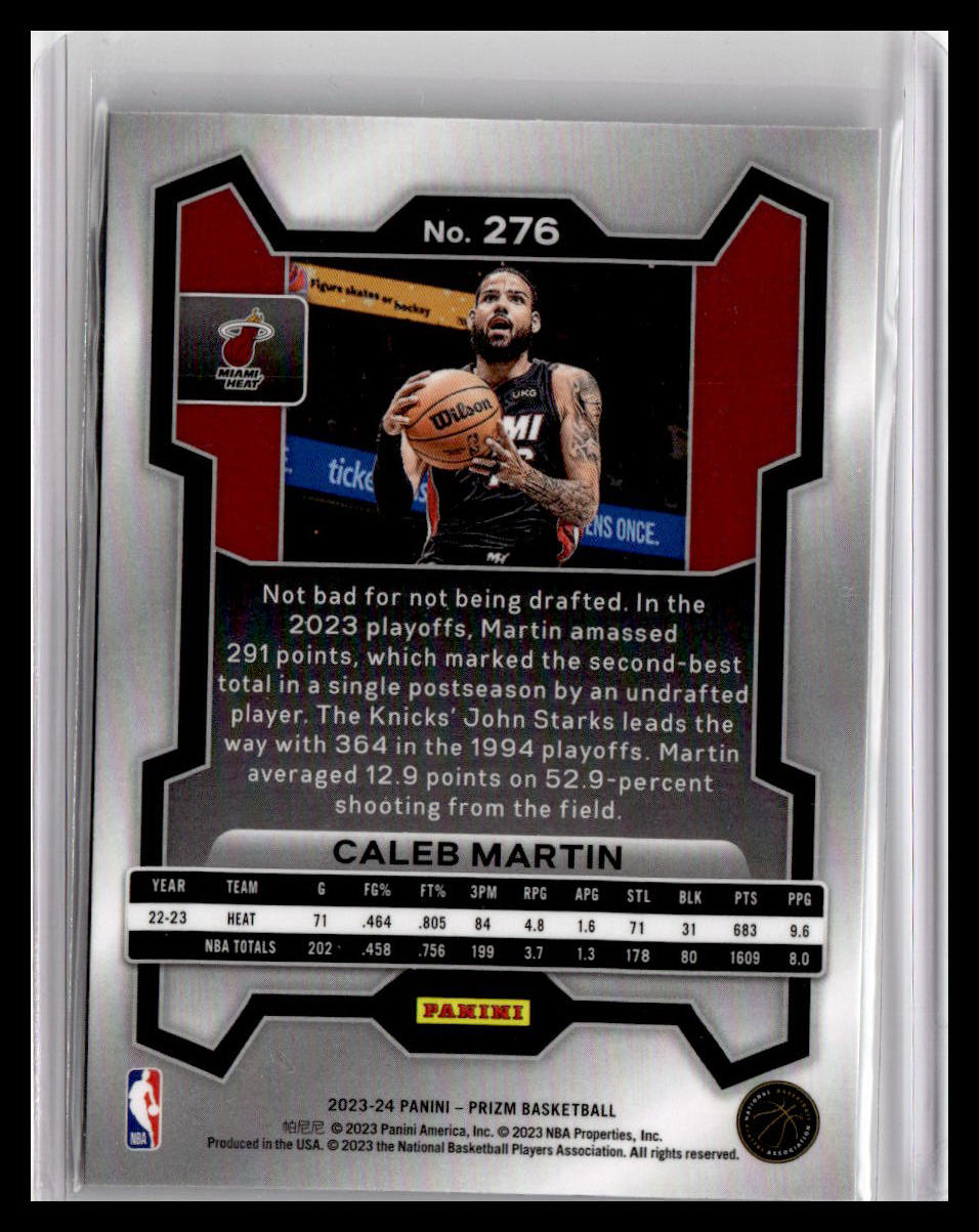 2023-24 Panini Prizm #276 Caleb Martin