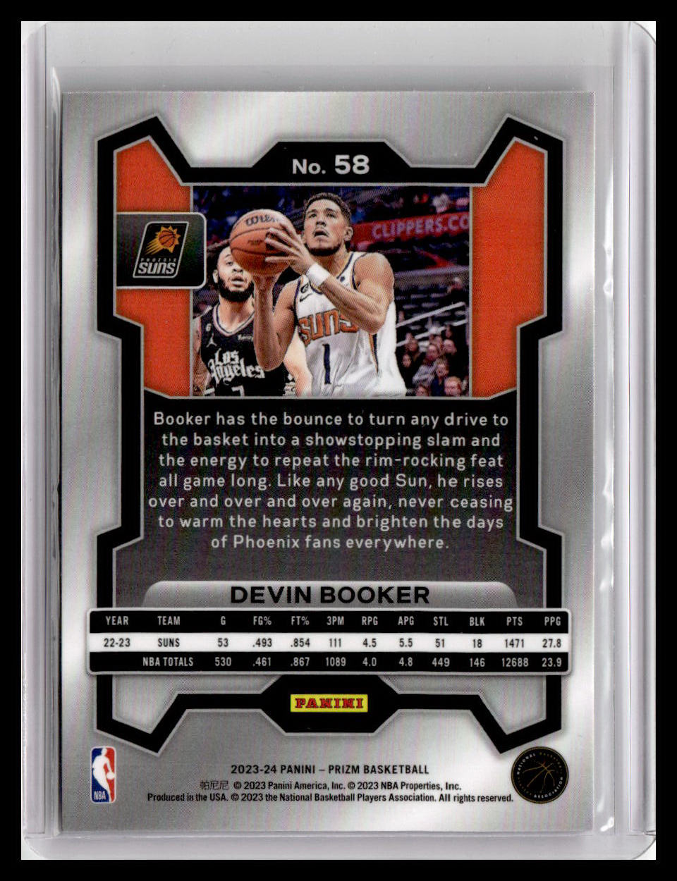 2023-24 Panini Prizm #58 Devin Booker