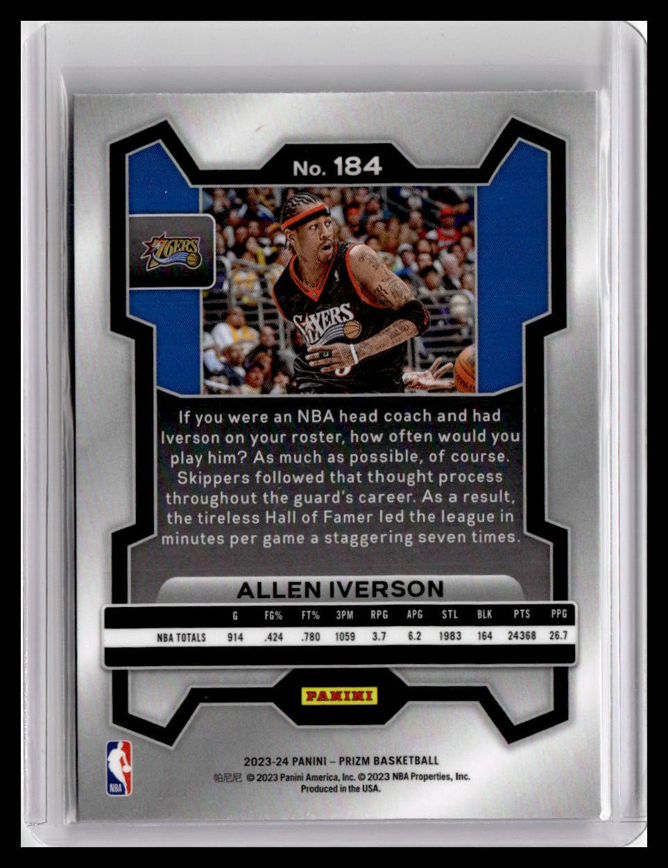 2023-24 Panini Prizm #184 Allen Iverson