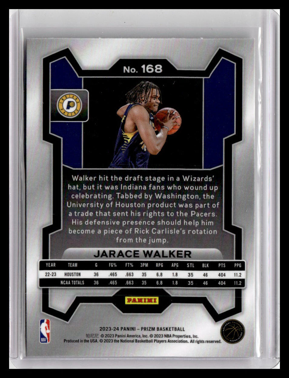 2023-24 Panini Prizm #168 Jarace Walker