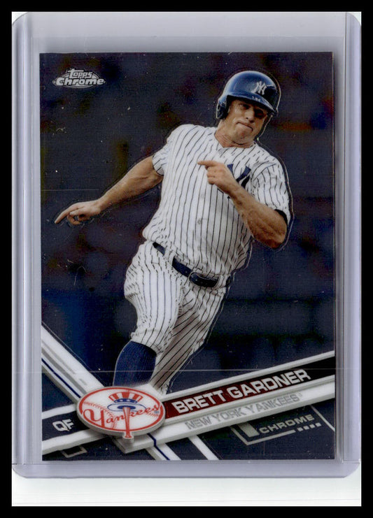 2017 Topps Chrome #28 Brett Gardner
